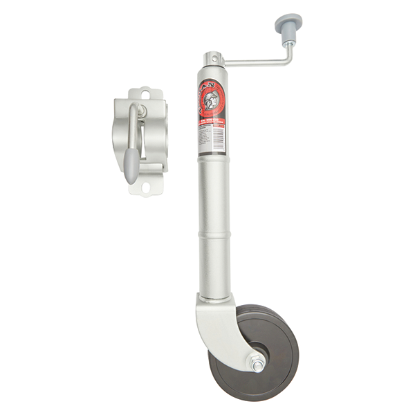 Trojan Jockey Wheel - 6" Solid Rubber Tyre Clamp Mount