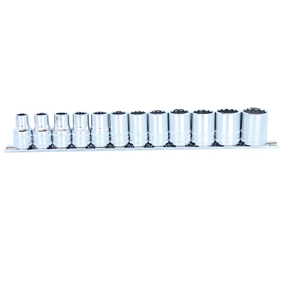 SP Tools 12pce 1/2"Dr Socket Set Rail