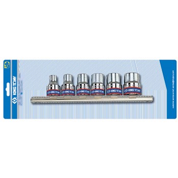 King Tony 6pce 3/8"Dr Torx Sockets on Rail